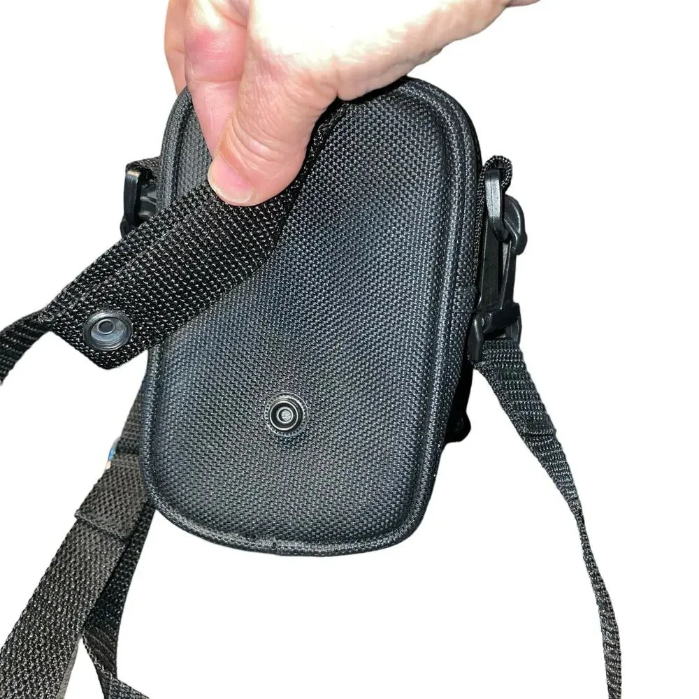 Ambico P-2000 Camera Case Bag Shoulder Strap Belt Loop Pockets Portable Black